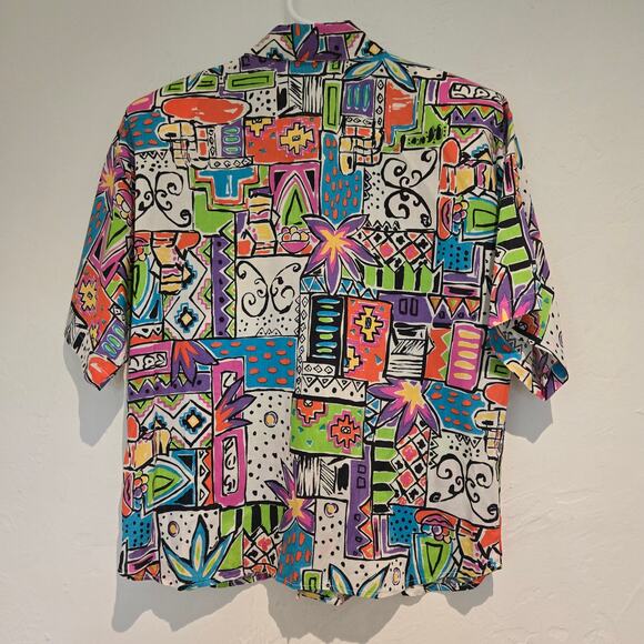 Vintage Judy Knapp Button-Up Blouse and Matching Pull-On Short Set, Mixed Sizes - Picture 4 of 13